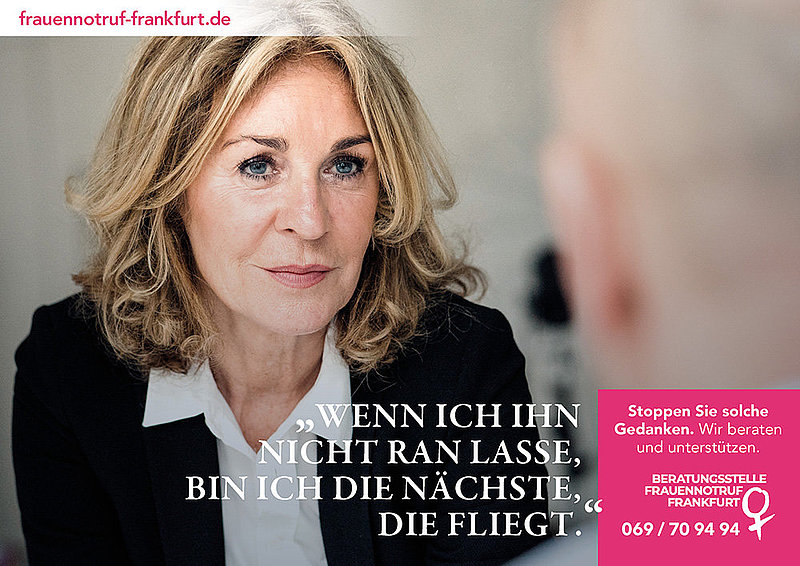 Frauennotruf Frankfurt Plakatkampagne "Gedanken" Nr. 11