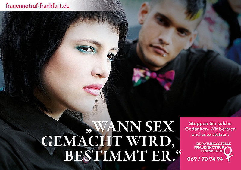 Frauennotruf Frankfurt Plakatkampagne "Gedanken" Nr. 6