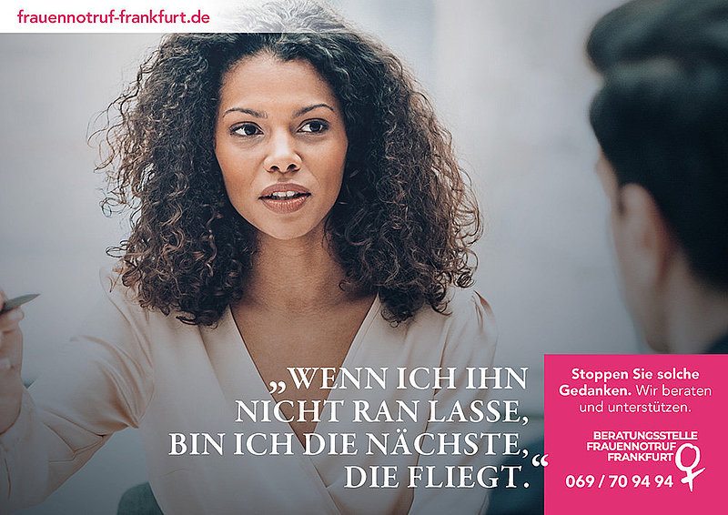 Frauennotruf Frankfurt Plakatkampagne "Gedanken" Nr. 10