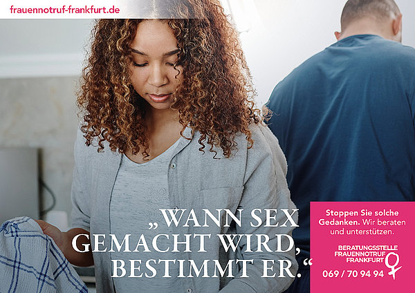 Frauennotruf Frankfurt Plakatkampagne "Gedanken" Nr. 3