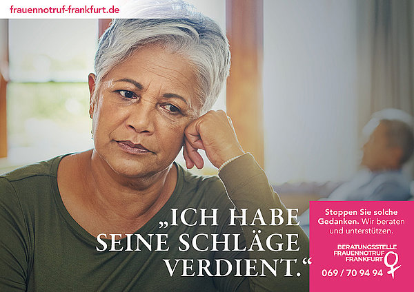Frauennotruf Frankfurt Plakatkampagne "Gedanken" Nr. 9