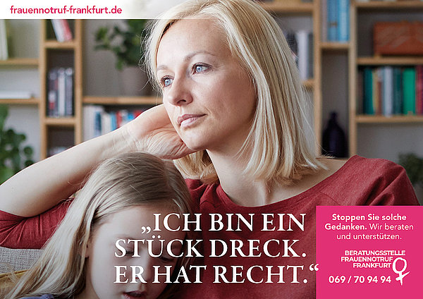 Frauennotruf Frankfurt Plakatkampagne "Gedanken" Nr. 2