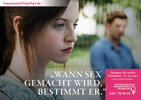 Frauennotruf Frankfurt Plakatkampagne "Gedanken" Nr. 5